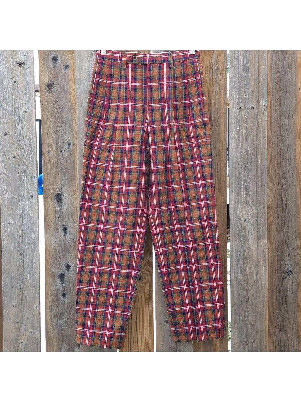 Harry Rosen Plaid Dress Pants Made in Japan 28" x 30" w-73cm - Picture 7 of 8